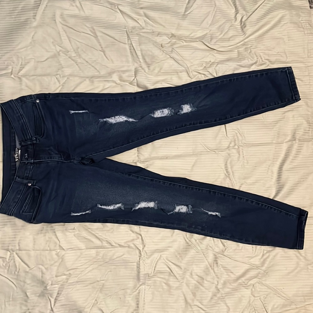 Venus Distressed Denim Ankle Jeans